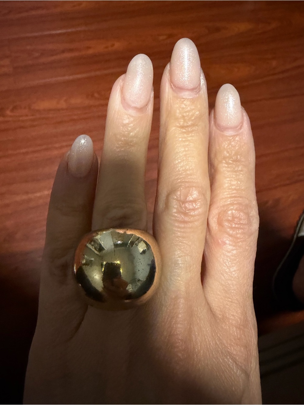 Classic Oversized Dome Ring in Polished Gold